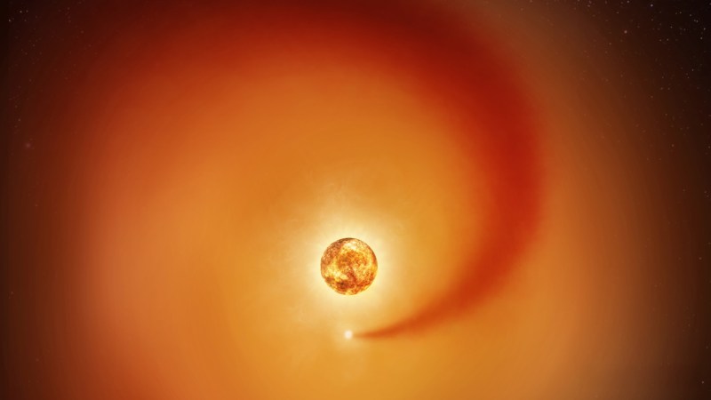 Betelgeuse’s buddy leaves a wake in the giant star’s atmosphere